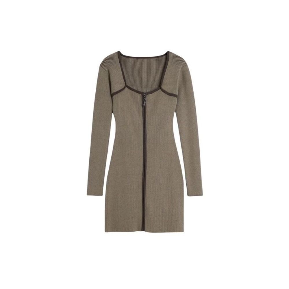 Desigual Brown Viscose Midi Women's Dress